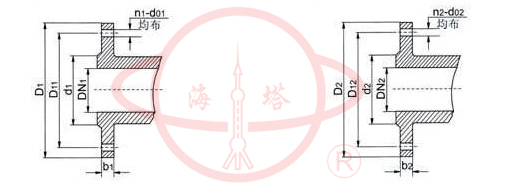 XWJ無堵塞紙漿泵法蘭尺寸圖