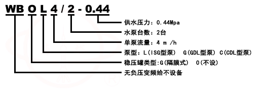 無負(fù)壓給水成套設(shè)備型號意義