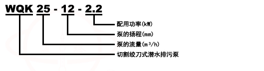 WQK/QG無堵塞切割絞刀式潛水泵型號(hào)意義